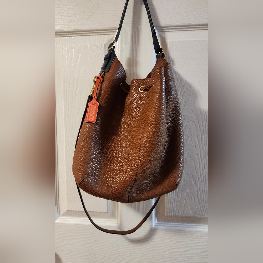 Vintage leather Coach bag